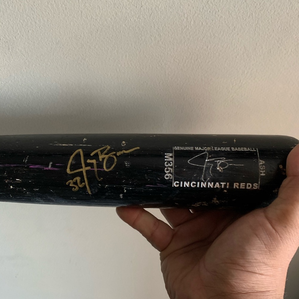 Autographed Jay Bruce Jersey & Bat